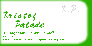 kristof palade business card